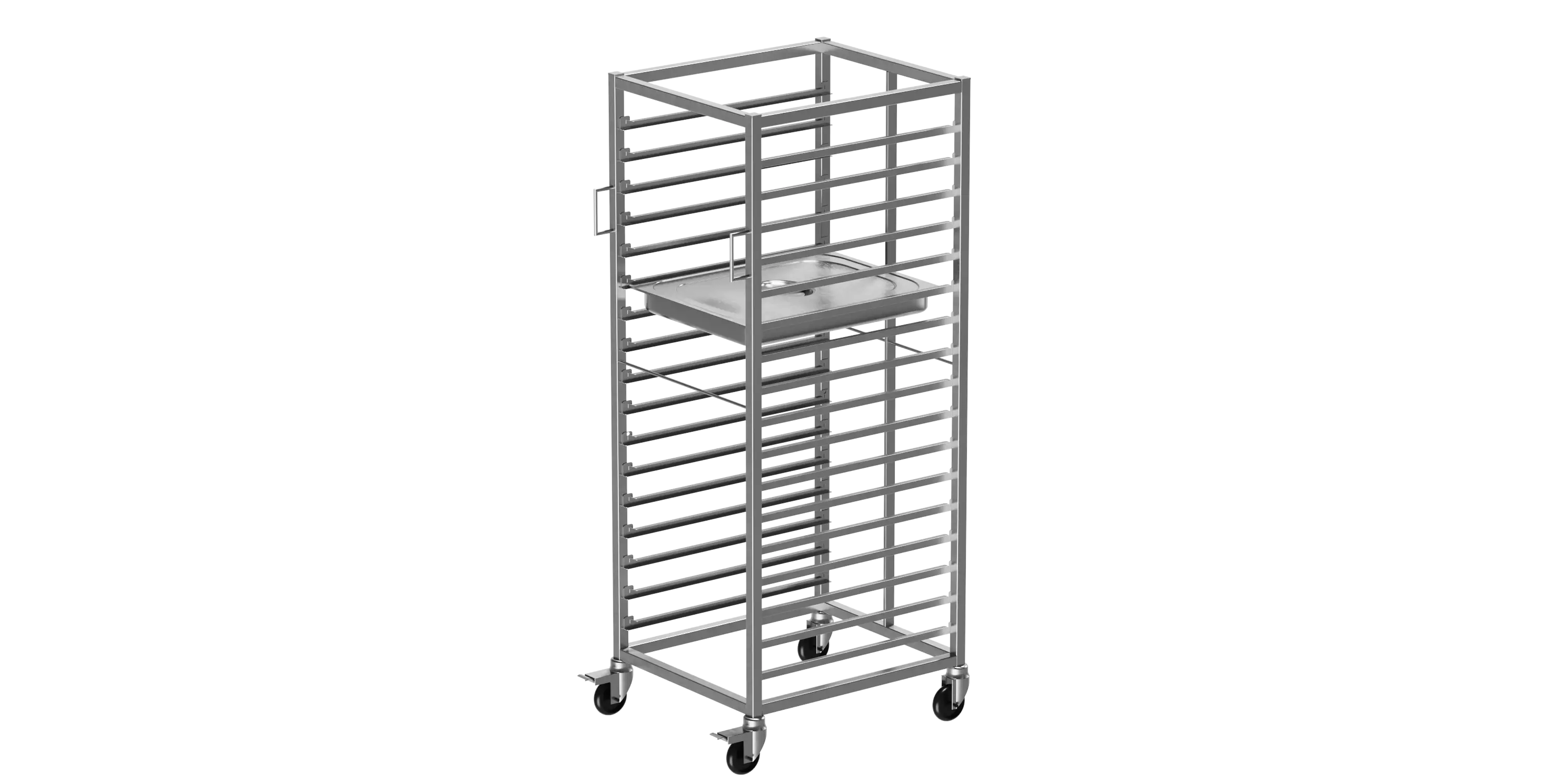 GN 2/1 Küvet Taşıma Arabası 17 Adet Kapasiteli (GN 2/1 Trolley) 17